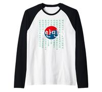 Hangul Typographie Corée du Sud Drapeau Coréen Alphabet Coréen Manche Raglan