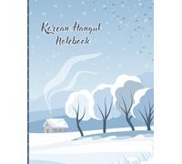 Hangul Wongoji Notebook - Winter Edition | 120 Pages Korean Writing Practice Book (8.5 x 11 in) Snowy Korean Learning Notebook