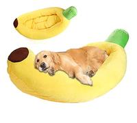 HANHAN Canapé-lit extra large pour chien en forme de banane - Coussin orthopédique doux et confortable - Lavable - Anti-mâchage, anxiété