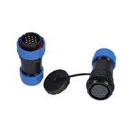 HANHEFLY Connecteur d'aviation PA66 PA6 SP28 IP68 Eau Prévenir Le connecteur Male Plux Femelle Socket Communication Equipment (14 Broches)