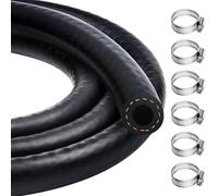 Hanibos Durite Essence 5mm, 1 m Kit Conduite de Carburant avec 6 Colliers de Serrage, Tuyau D'essence pour Tondeuse à Gazon, Voiture, Tracteur, Petits Moteurs