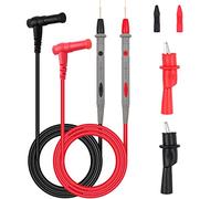 Hanibos Lot de 2 Câbles de Test Multimètre 1000V 20A avec Pinces Crocodiles | Kit Complet de Pointes de Mesure Universel pour Multimètres Numériques Professionnels