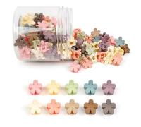 Hanjing Lot de 100 mini pinces à cheveux colorées en forme de fleur pour bébé
