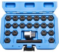 Hanjing Lot de 22 extracteurs d'écrous de roue antivol pour enlever les écrous de roue antivol