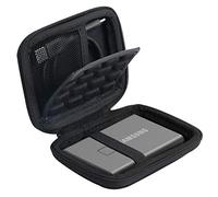Hanka Dur Cas étui de Voyage Housse Porter pour Samsung T7 Touch Portable SSD 500GB 1TB 2TB (Convient à 1 SSD, avec Couche Antichoc)