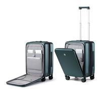 Hanke Grace Valise à roulettes à Coque Rigide approuvée par Les compagnies aériennes, Bagage TSA léger pour Voyages d'affaires Courts de 2 à 3 Jours, 50,8 cm, Vert foncé., 20 inch Expandable