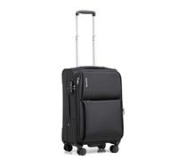 Hanke Softside Bagage extensible 40,6/50,8/61/71,1 cm, bagage à main pour bagages enregistrés de voyage, valises avec roues et bagages TSA grande valise, noir, 20-Inch Carry On