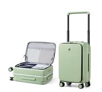 Hanke Top Open 20 inch Carry on Luggage Hard Shell Suitcases with Spinner Wheels Suitcase for Men Women TSA Travel Suit Case Lightweight Wide Handle Rolling Luggage(Bamboo Green)