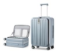 Hanke Valise à Bagages avec Roues et Ouverture Avant, Valise à roulettes pivotantes de 50,8 cm et 61 cm avec Cadre en Aluminium TSA intégré, Valise Rigide à roulettes, Sac de Voyage, Gris, 24 inch