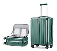 Hanke Valise à Bagages avec Roues et Ouverture Avant, Valise à roulettes pivotantes de 50,8 cm et 61 cm avec Cadre en Aluminium TSA intégré, Valise Rigide à roulettes, Sac de Voyage, Vert foncé, 20