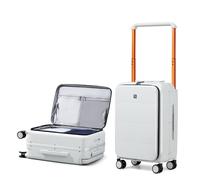 Hanke Valise à poignée large ouverte sur le dessus, Blanc fumé., Carry On 20-inch, Voyage