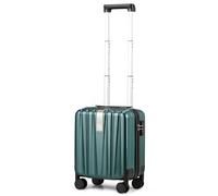 Hanke Valise de cabine légère de 50,8 cm à coque rigide en polycarbonate avec roulettes, Vert noir, 14 Inch Underseat