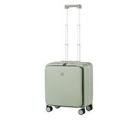 Hanke Valise de voyage extensible avec ouverture sur le dessus et porte-gobelet - Valise rigide avec roulettes, Vert bambou, 20 Inch EXT