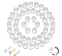 hankousi 50 Pièces de Boutons d'Oreilles Ronds, Bouchons d'Oreilles en TPE Souple, Fermetures d'Oreilles Anti-Pénétration, Support Universel pour Boutons d'Oreilles, Pendantes et Tous Types d'Oreilles