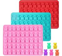 hankousi Lot de 3 moules en silicone de qualité alimentaire résistant à la chaleur pour la fabrication de bonbons, chocolats et gelées, 21,8 x 15,5 cm