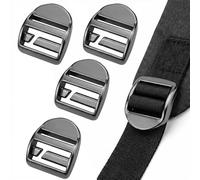 hankousi Lot de 4 boucles de verrouillage d'échelle en métal noir de 25 mm de diamètre intérieur pour sac à dos, sangles de bagages et ceintures de sécurité