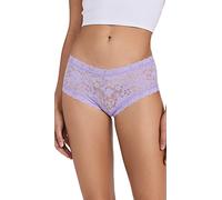hanky panky Boyshort - Slip Extensible en Dentelle Signature pour Femme, Slip en Coton et Nylon pour Femme