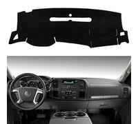 HanLanKa Housse de Tableau de Bord pour GMC Sierra et Chevrolet Silverado - Convient aux modèles 2007-2013 avec Deux boîtes à Gants - Tapis de Tableau de Bord sur Mesure - Ne Casse Pas - Tapis de