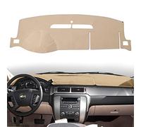 HanLanKa Tapis de Tableau de Bord Compatible avec Chevrolet Tahoe Suburban 2007-2014, Chevy Avalanche Silverado 1500 2500 3500 LTZ/GMC Sierra SLT Denali 2007-14 GMC Yukon XL (Beige)