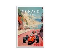 HANLIN Poster F1 Vintage Formule 1 Poster Art Mural Peinture Décorative Peinture de Chambre Posters 20x30pouces(50x75cm) Sans Cadre
