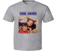 HANLINMY Dumb and Dumber Comedy Funny 90' Movie T Shirt Grey S