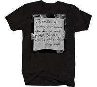 HANLINMY George Orwell Journalism Public Relations Quote 1984 Men T Shirt Black S