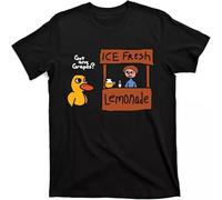 HANLINMY Got Any Grapes Duck Song Lemonade T Shirt Casual Graphic Tops Black S