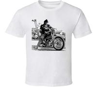 HANLINMY Jack Nicolson Easy Rider Motorcycle Biker Hippie T Shirt White XXL