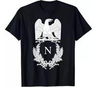 HANLINMY Limited Symbol of Napoleon Bonaparte Eagle and Wreath T Shirt Black 3XL