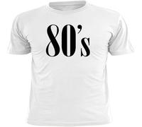 HANLINMY Mens 80' Logo Retro T Shirt Duran Spandau Erasure Soft Cell Fancy Dress White XXL