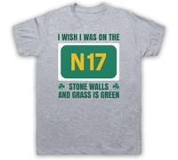 HANLINMY Nicklaus Saw Doctors I Wish Was on The N17 Stone Walls Irish Mens T Shirt Grey XL
