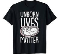 HANLINMY Unborn Lives Matter Anti Abortion Conservative Pro Life Gift T Shirt Black XL