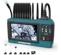 HANMATEK Endoscope Industriel 1080P, Écran TFT de 4,3 Pouces, Câble Flexible de 5 m, Caméra de 8 mm avec lLumières LED Réglables, 1 million de pixels, Enregistrement Photo/Vidéo, Chargement USB-C IE02