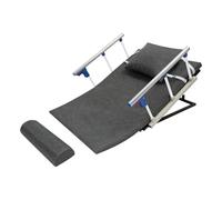 Hanmorfarbi Dossier réglable électriquement pour lit, 120 x 73 cm, avec rembourrage doux et télécommande, gris, pour plus de confort lorsque vous êtes assis et allongé dans le lit, le salon ou sur le