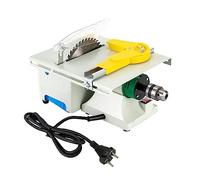 Hanmorfarbi Scie circulaire de table 5 en 1 750 W à vitesse variable (800-10000 tr/min), polisseuse de table professionnelle avec 32 accessoires pour bois, jade, métal