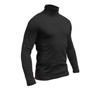 Hann Brooks Polo de golf à col roulé en coton doux pour homme - Noir, marron, bordeaux, gris, vert, bleu marine, blanc, Noir , XXL