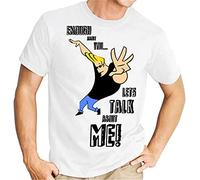 Hanna Barbera Johnny Bravo Lets Talk About Me! Men's t T-Shirts à Manches Courtes Colour1 Colour2(XX-Large)