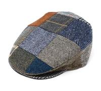 Hanna Hats pour Homme Casquette Donegal Tweed Vintage Fabriqué en Irlande -100% Tweed de Laine (Multicolore, L)