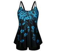 Hanna Nikole Mailot de Bain 1 pièces Femme Robe de Bain Grande Taille Bretelles Spaghetti Trou de Serrure Sexy Col en V