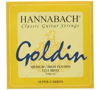 Hannabach Cordes de guitare classique Série 725 Medium/High Tension Goldin Super Carbon - Mi1-7251MHTC