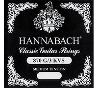 Hannabach, Cordes guitare classique G/3 Nylon filé, G3 KVS medium, Cuivre argenté