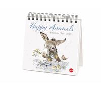 Hannah Dale: Happy Animals Premium-Postkartenkalender 2027: Die schönen Tierzeichnungen der britischen Künstlerin in einem kleinen Kalender zum Aufstellen. Wochenkalender mit 53 Postkarten
