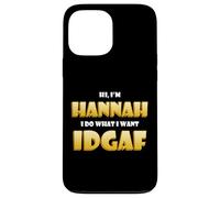 Hannah Joke IDGAF Meme Funny Halloween Costume for Hannahs Coque pour iPhone 13 Pro Max