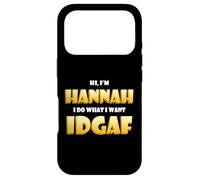 Hannah Joke IDGAF Meme Funny Halloween Costume for Hannahs Coque pour iPhone 17 Pro