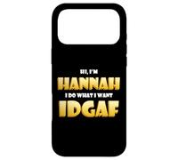Hannah Joke IDGAF Meme Funny Halloween Costume for Hannahs Coque pour iPhone 17 Pro Max