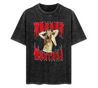 Hannah Montana is A Rockstar Mens Unisex T-Shirt Graphic Print Top Black Tee 3XL