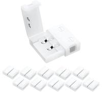 HANNAHONG Lot de 10 connecteurs de bande LED à 2 broches sans soudure avec fil à une extrémité pour bande lumineuse LED flexible de 8 mm de largeur 2835 3528 de couleur unique, à clipser sans soudure