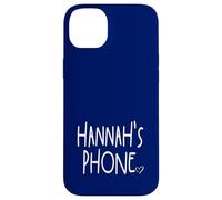 Hannah's Phone Hannah Nom personnalisé Blanc Bleu Coque pour iPhone 14 Plus