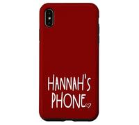 Hannah's Phone Hannah Nom personnalisé Blanc Bordeaux Rouge Coque pour iPhone XS Max