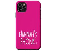 Hannah's Phone Nom personnalisé Hannah Blanc Rose Coque pour iPhone 11 Pro Max